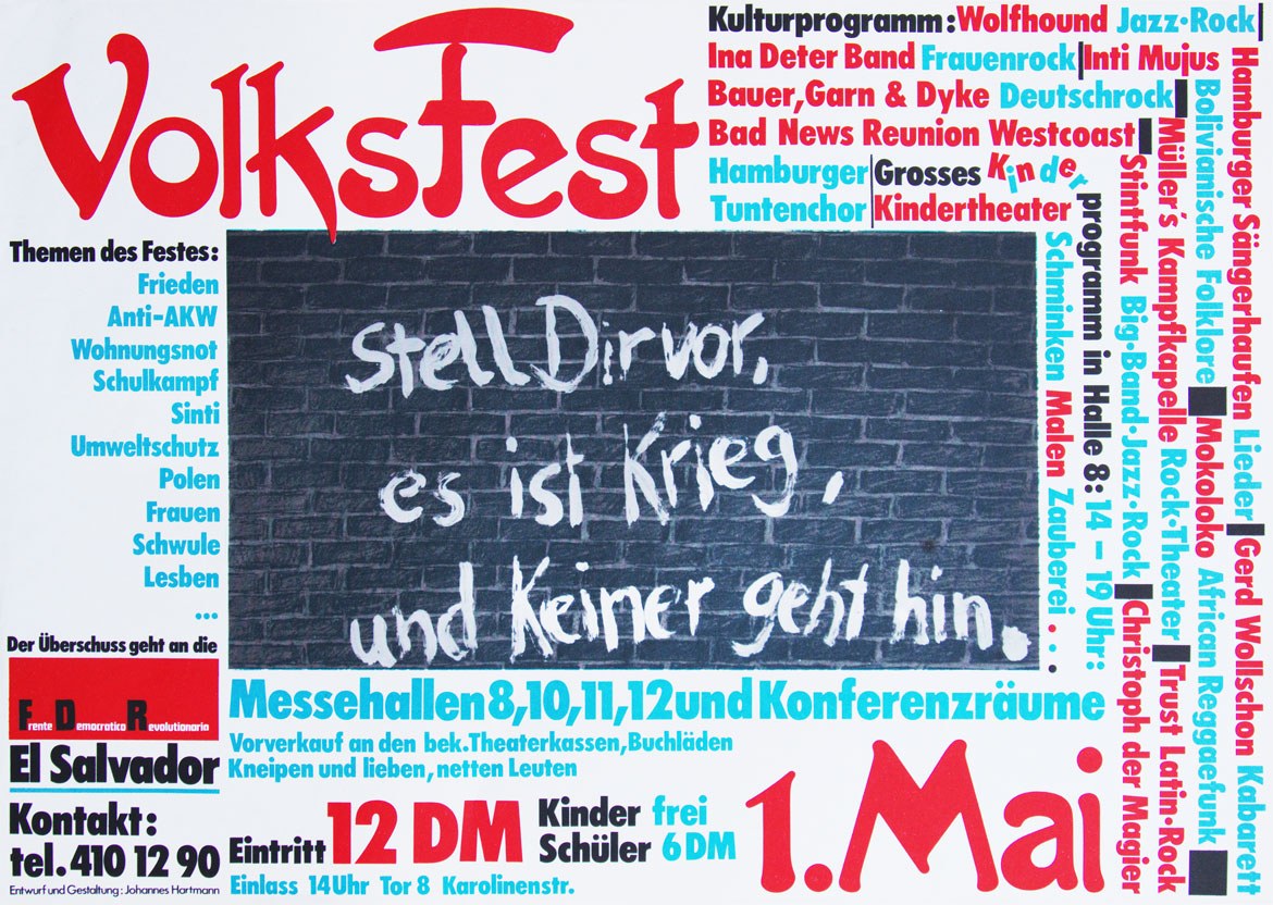Plakat zum Volksfest in Hamburg, 1981
